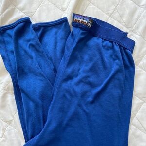 Vintage Patagonia Pants Large Blue Capilene Base Layer Made In USA leggings warm